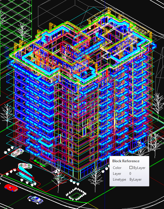 3D mesh of a condo tower